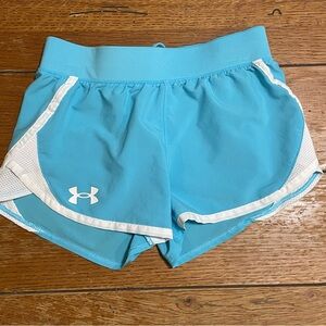 Under Armour Girls Turquoise Athletic Shorts